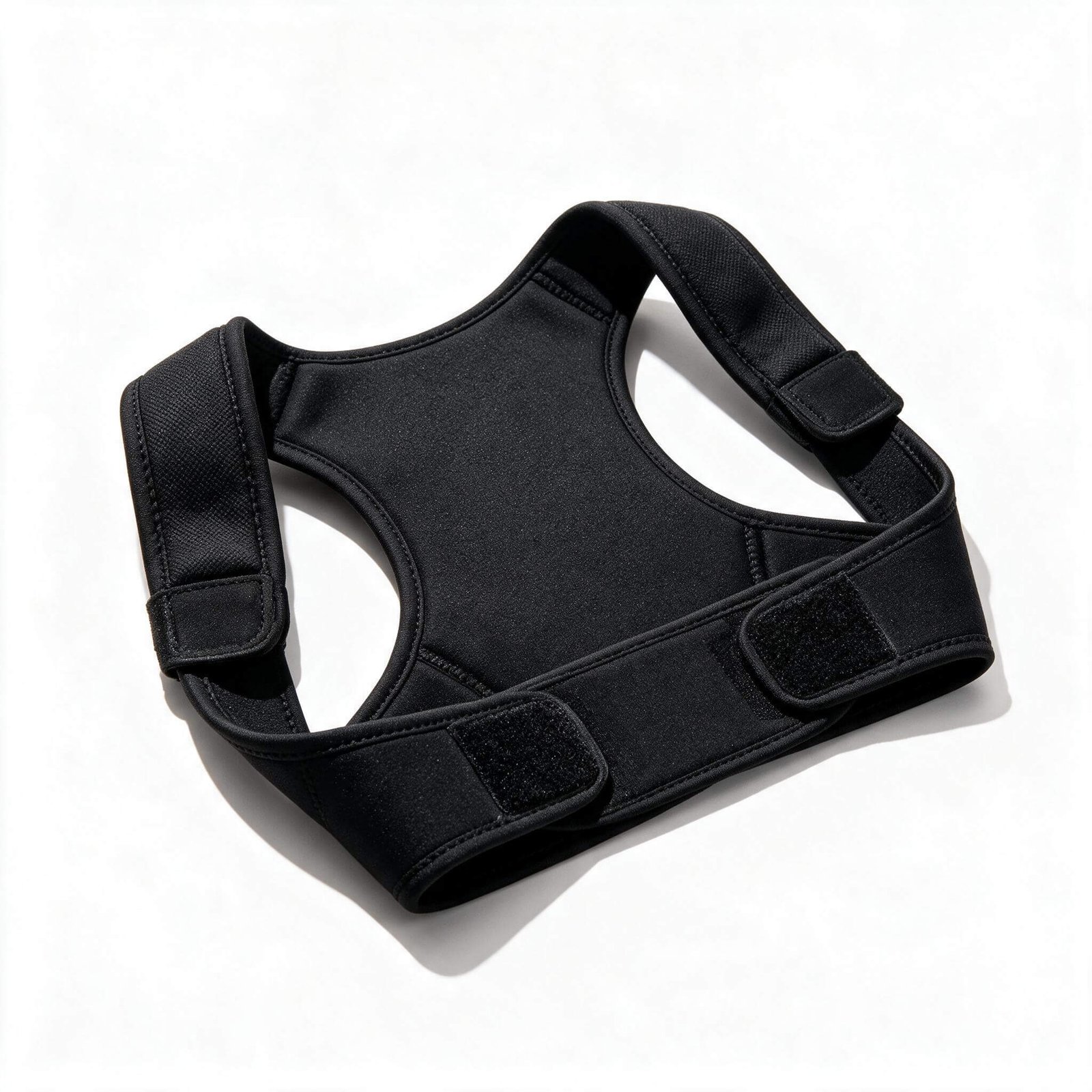 ALIGNA posture corrector brace, black neoprene, front view